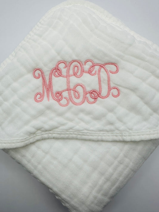 Muslin hooded bath towel