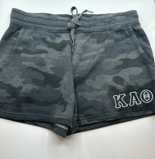 black camo shorts