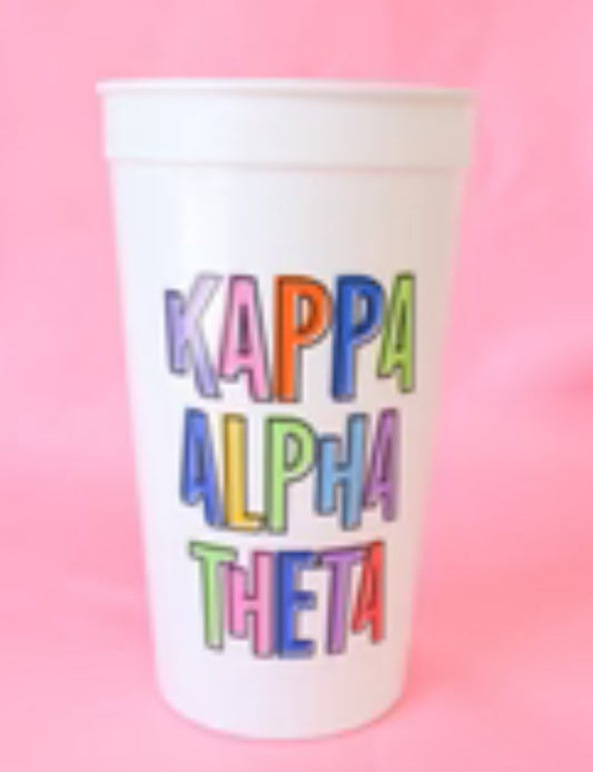 Kappa Alpha Theta stadium cup